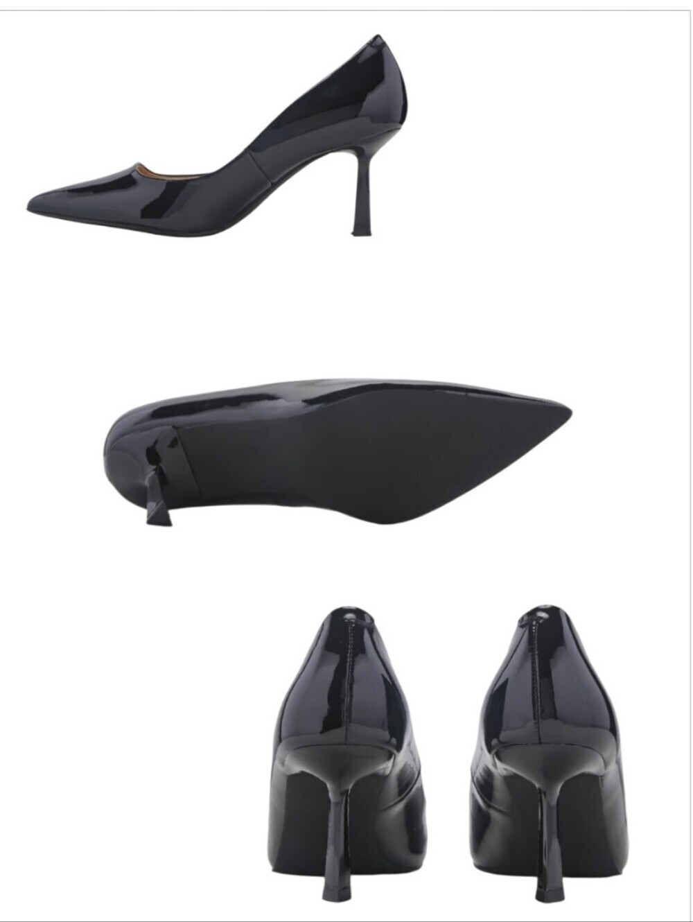 Madden Girl Brynn Black Patent Pointed Toe Pump Heels Size 7.5 - Picture 3 of 11